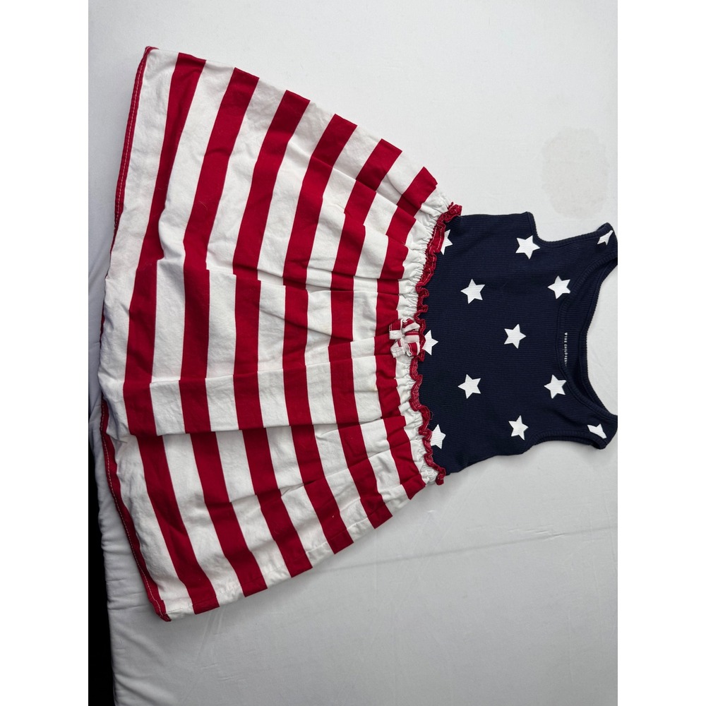 The Childrens Place Girls 2T Americana Stars and Stripes Patriotic Summer Dress